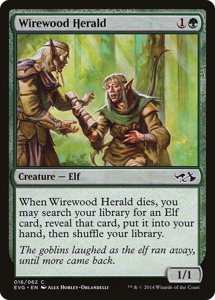 Wirewood Herald (DD3-) [Misc] Duel Decks Anthology: Elves vs. Goblins Foil MTG Single Wizards of the Coast