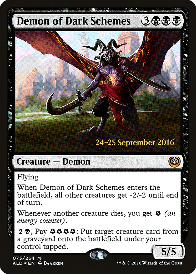 Demon of Dark Schemes (PRE-073) [Kaladesh Promos] Foil MTG Single Wizards of the Coast