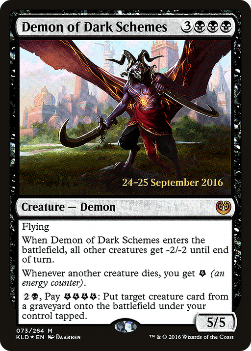 Demon of Dark Schemes (PRE-073) [Kaladesh Promos] Foil MTG Single Wizards of the Coast