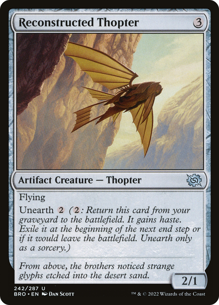 Reconstructed Thopter (BRO-242) [The Brothers' War] MTG Single Wizards of the Coast