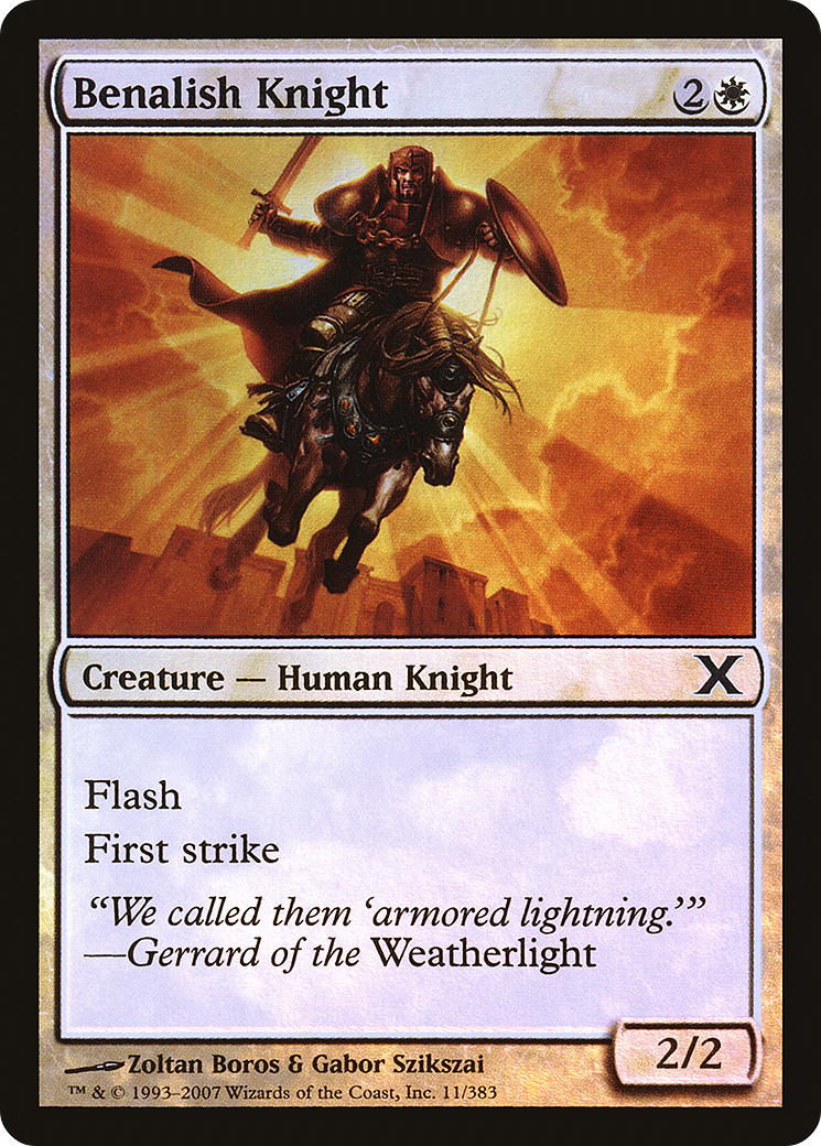 Benalish Knight (10E-11★) [Tenth Edition] Foil MTG Single Wizards of the Coast