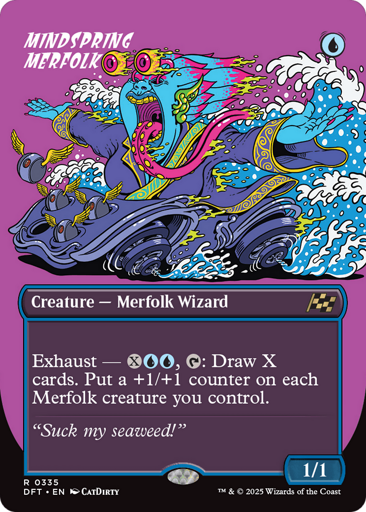 Mindspring Merfolk (DFT-335) [Aetherdrift] (Borderless) Foil MTG Single Wizards of the Coast