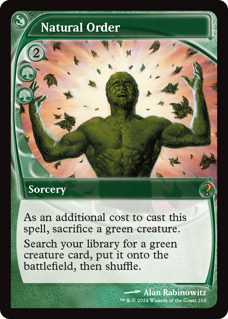 Natural Order (Future Sight) (MB2-210) [Mystery Booster] Mystery Booster 2 MTG Single Wizards of the Coast