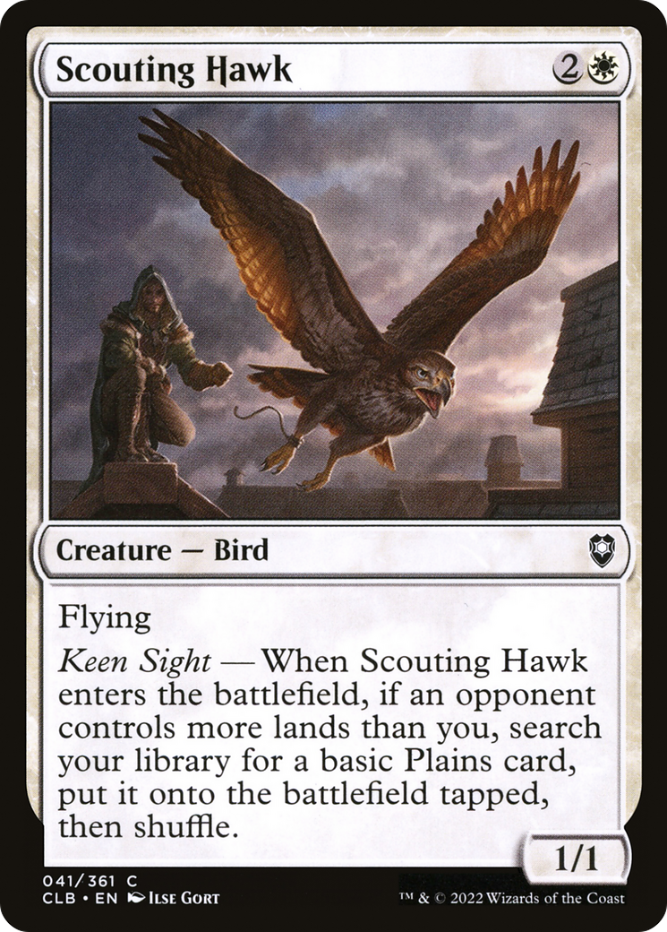 Scouting Hawk (CLB-041) [Commander Legends: Battle for Baldur's Gate] Foil MTG Single Wizards of the Coast