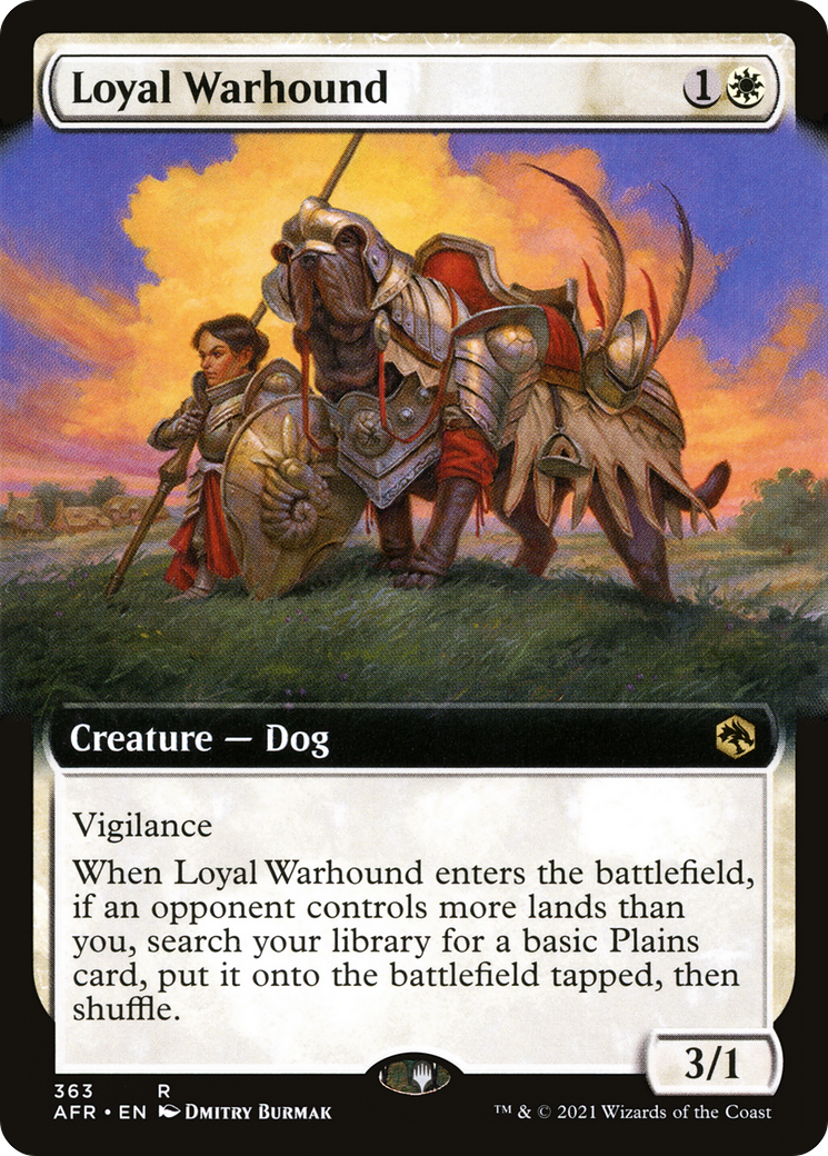 Loyal Warhound (AFR-363) [Adventures in the Forgotten Realms] (Extended Art) Foil MTG Single Wizards of the Coast