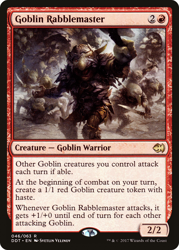 Goblin Rabblemaster (DDT-046) [Misc] Duel Decks: Merfolk vs. Goblins MTG Single Wizards of the Coast