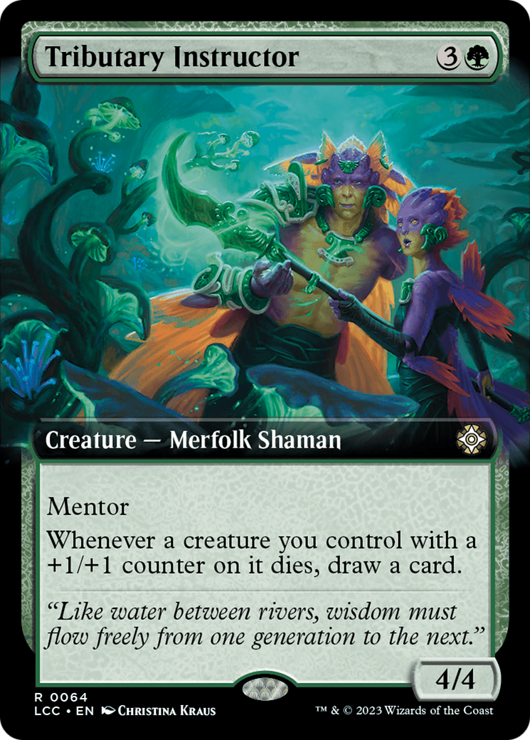Tributary Instructor (LCC-064) [The Lost Caverns of Ixalan Commander] (Extended Art) MTG Single Wizards of the Coast
