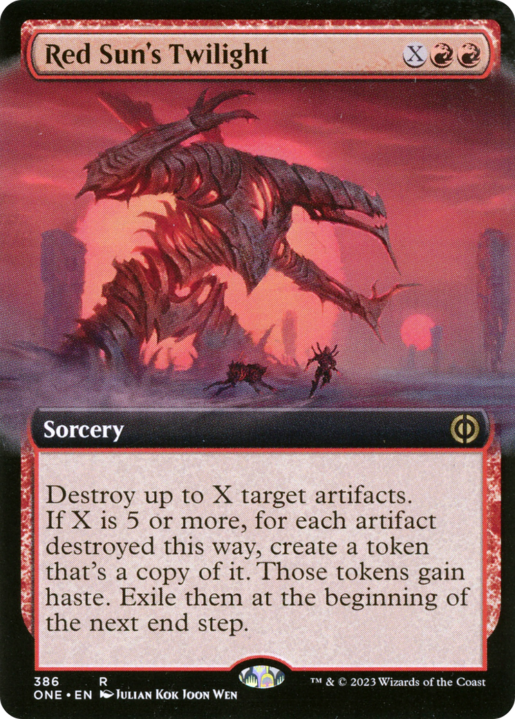 Red Sun's Twilight (ONE-386) [Phyrexia: All Will Be One] (Extended Art) MTG Single Wizards of the Coast