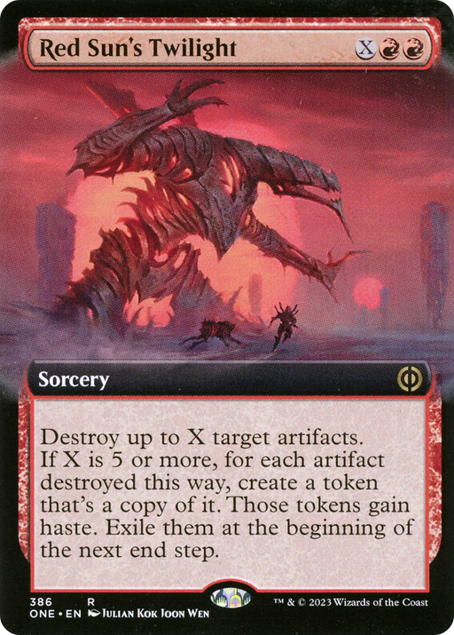 Red Sun's Twilight (ONE-386) [Phyrexia: All Will Be One] (Extended Art) MTG Single Wizards of the Coast