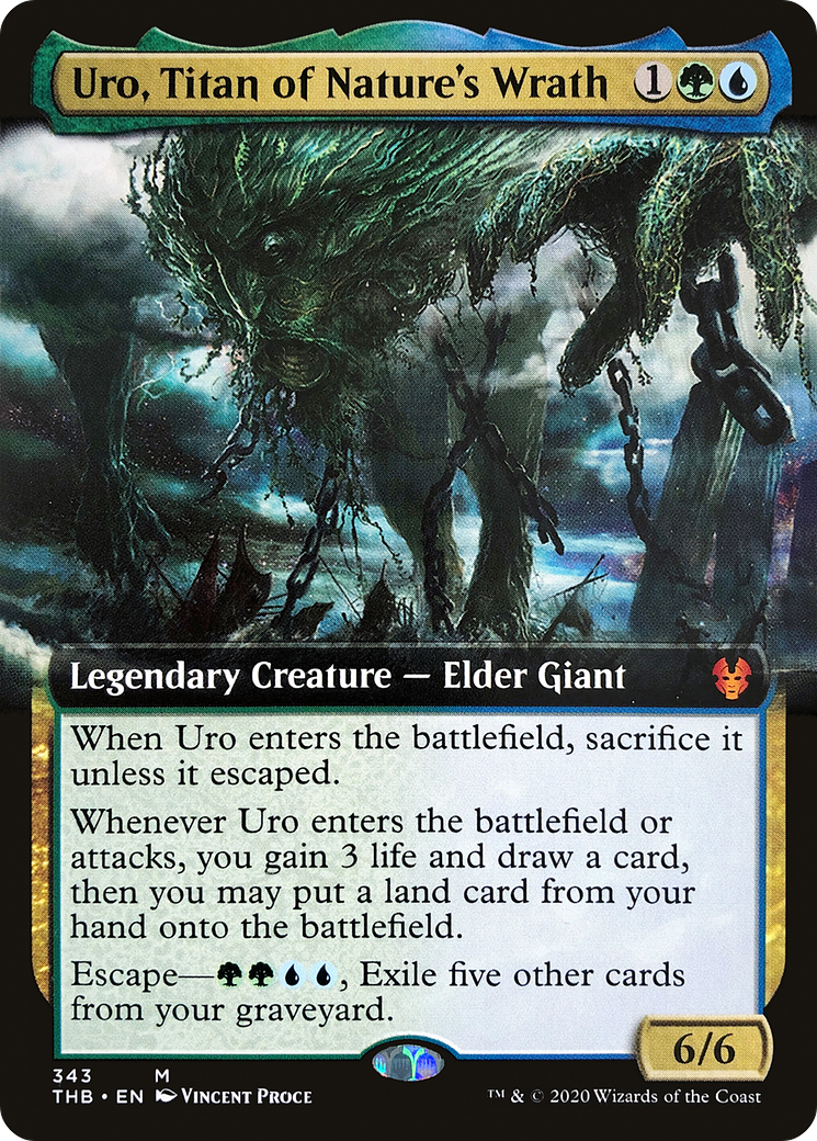 Uro, Titan of Nature's Wrath (THB-343) [Theros Beyond Death] (Extended Art) MTG Single Wizards of the Coast