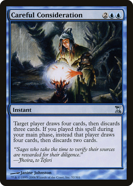Careful Consideration (TSP-052) [Time Spiral] MTG Single Wizards of the Coast