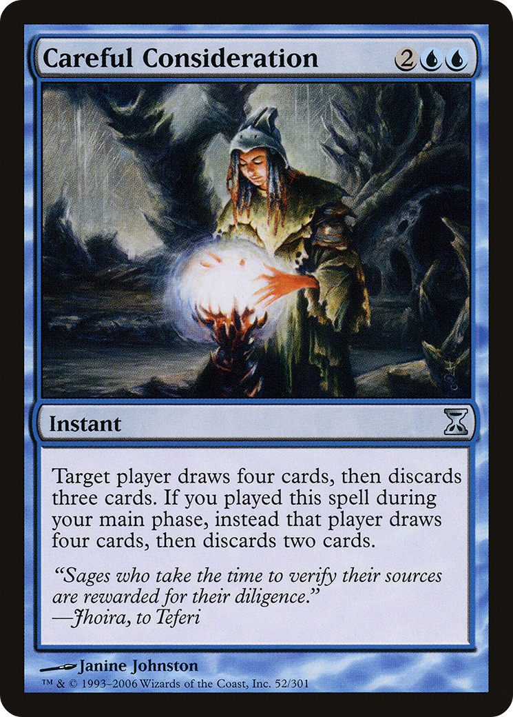 Careful Consideration (TSP-052) [Time Spiral] Foil MTG Single Wizards of the Coast