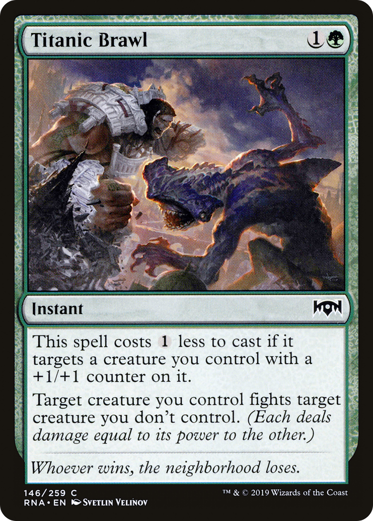 Titanic Brawl (RNA-146) [Ravnica Allegiance] Foil MTG Single Wizards of the Coast