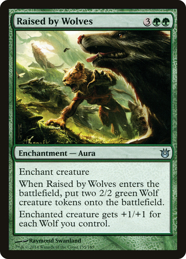 Raised by Wolves (BNG-135) [Born of the Gods] MTG Single Wizards of the Coast