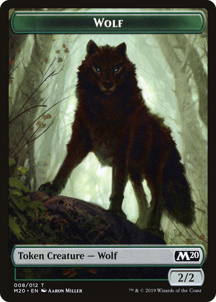 Wolf Token (M20-008) [Tokens] Core Set 2020 Tokens MTG Single Wizards of the Coast