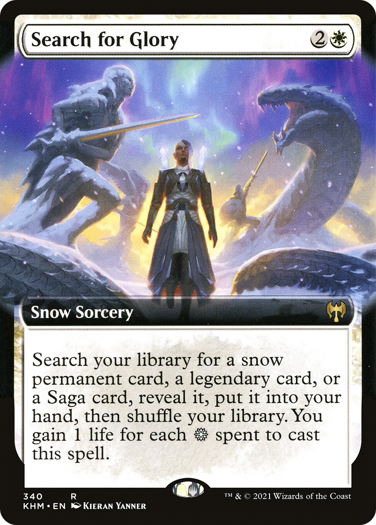 Search for Glory (KHM-340) [Kaldheim] (Extended Art) MTG Single Wizards of the Coast