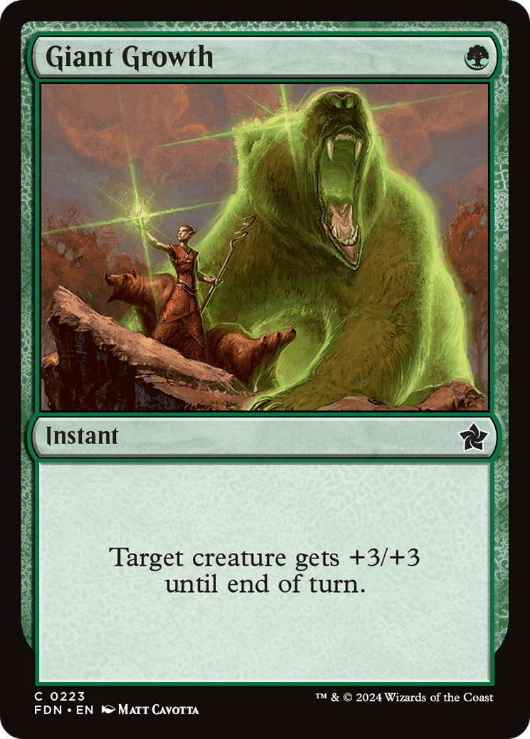 Giant Growth (FDN-223) [Foundations] Foil MTG Single Wizards of the Coast