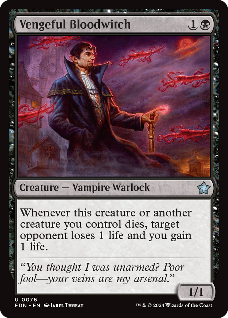 Vengeful Bloodwitch (FDN-076) [Foundations] MTG Single Wizards of the Coast