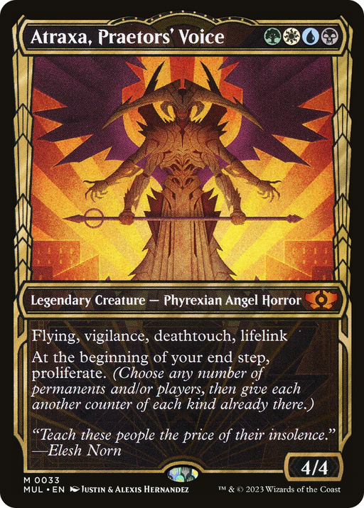 Atraxa, Praetors' Voice (MUL-033) [Multiverse Legends] (Showcase) MTG Single Wizards of the Coast
