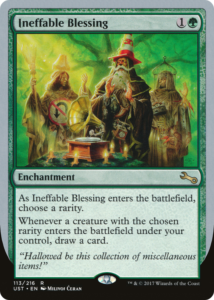 Ineffable Blessing (D) (UST-113) [Unstable] Foil MTG Single Wizards of the Coast