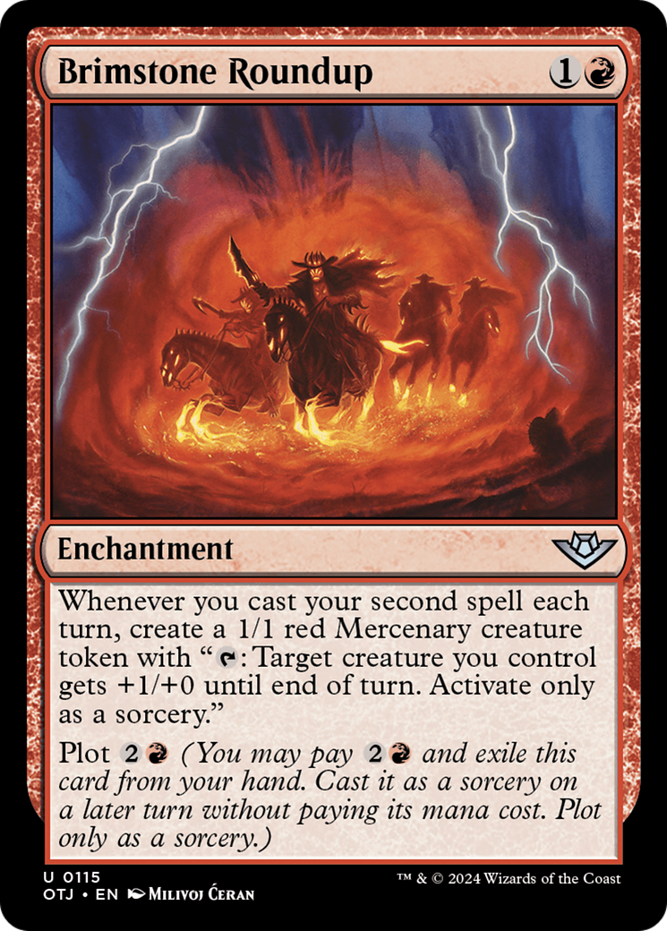 Brimstone Roundup (OTJ-115) [Outlaws of Thunder Junction] Foil MTG Single Wizards of the Coast
