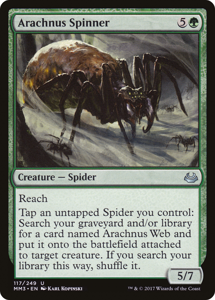 Arachnus Spinner (MM3-117) [Modern Masters 2017] MTG Single Wizards of the Coast