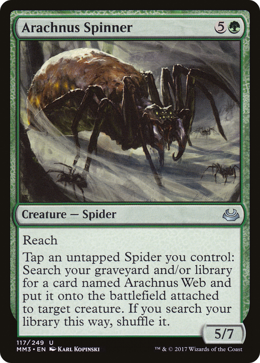 Arachnus Spinner (MM3-117) [Modern Masters 2017] MTG Single Wizards of the Coast