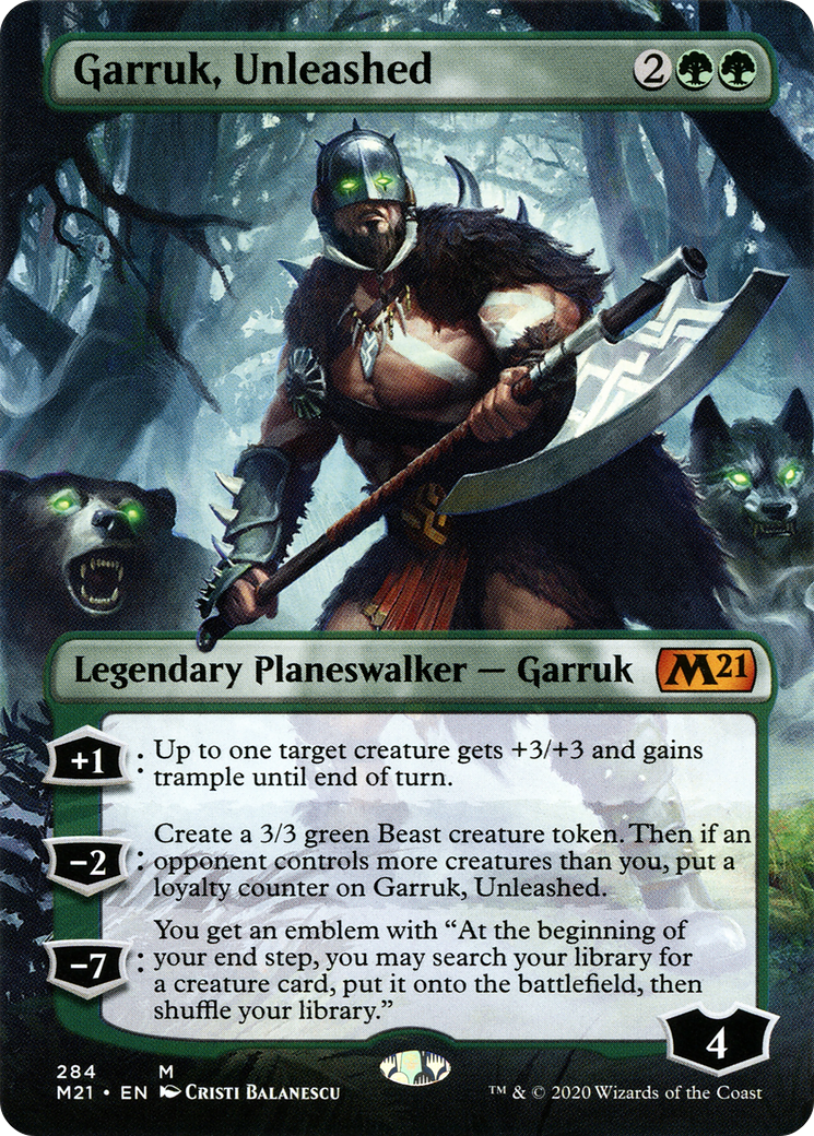 Garruk, Unleashed (M21-284) [Core Set 2021] (Borderless) MTG Single Wizards of the Coast