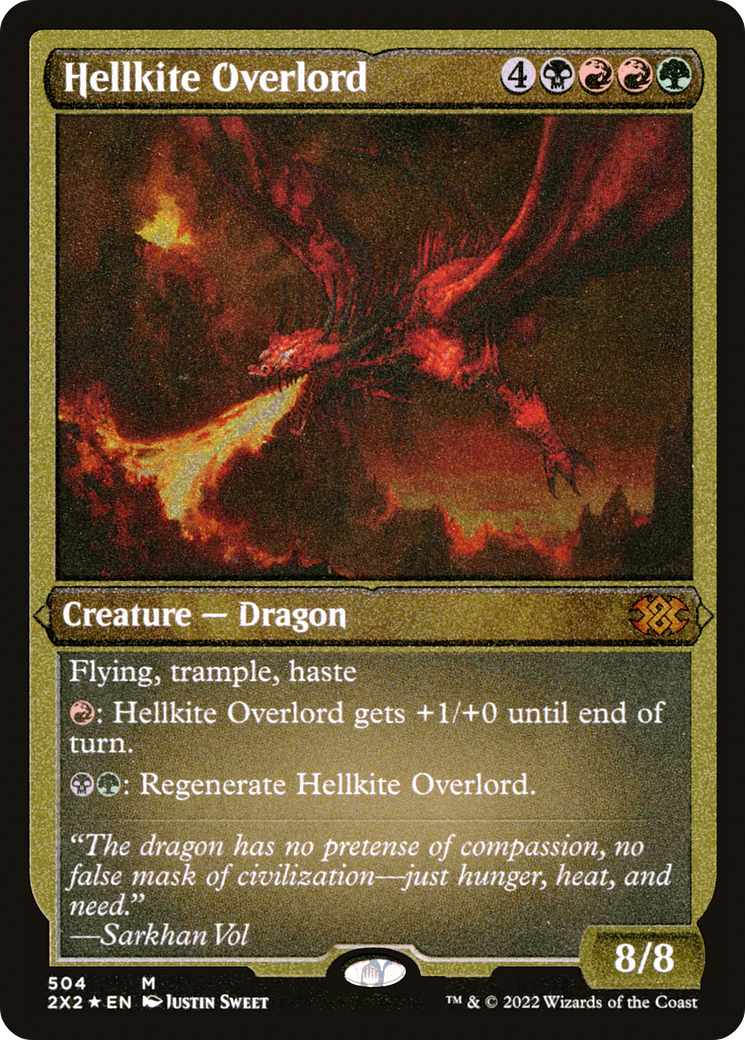 Hellkite Overlord (Foil Etched) (2X2-504) [Double Masters 2022] Foil MTG Single Wizards of the Coast