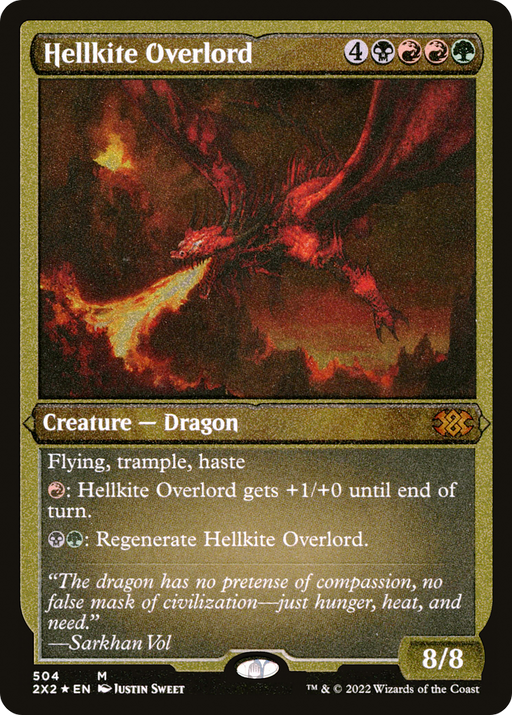 Hellkite Overlord (Foil Etched) (2X2-504) [Double Masters 2022] Foil MTG Single Wizards of the Coast