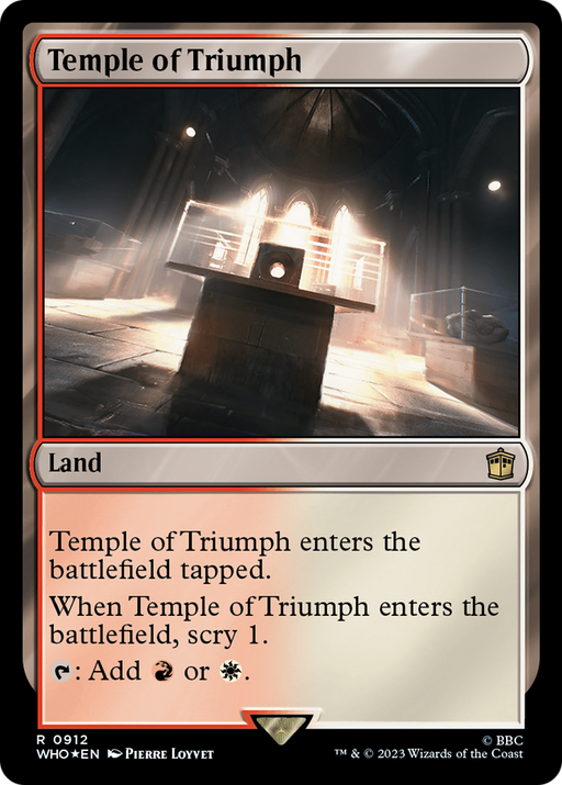 Temple of Triumph (Surge Foil) (WHO-912) [Doctor Who] Foil MTG Single Wizards of the Coast