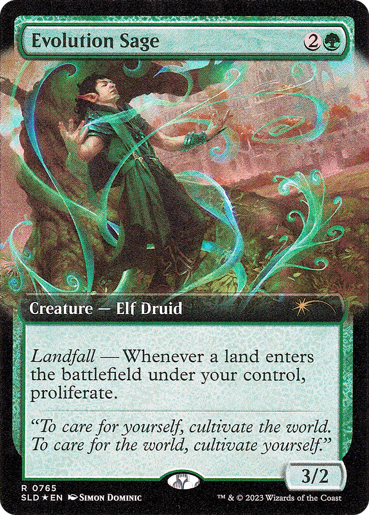 Evolution Sage (SLD-765) [Secret Lair] Drop (Extended Art) Foil MTG Single Wizards of the Coast