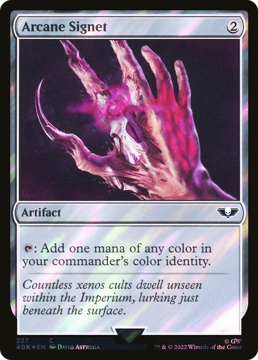 Arcane Signet (227) (Surge Foil) (40K-227) [Warhammer 40,000 Commander] Foil MTG Single Wizards of the Coast