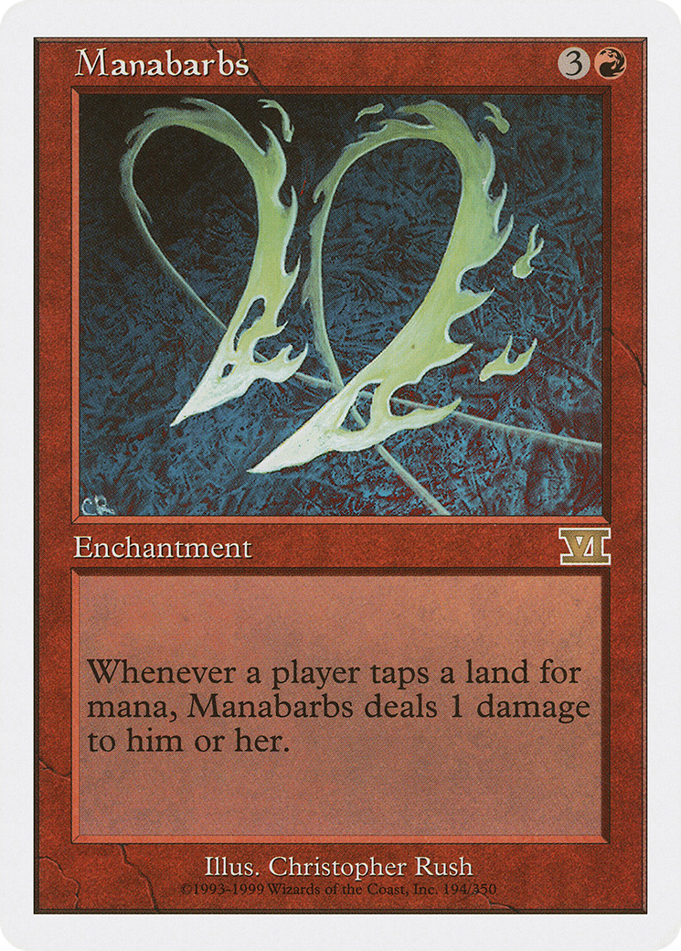Manabarbs (6ED-194) [Classic Sixth Edition] MTG Single Wizards of the Coast