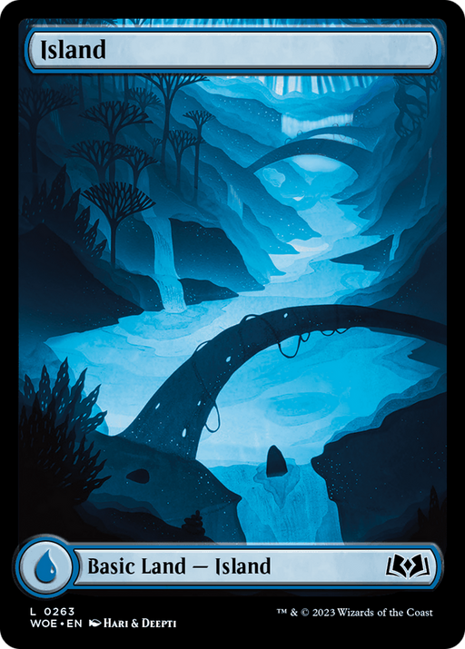Island (WOE-263) [Wilds of Eldraine] (Full Art) MTG Single Wizards of the Coast