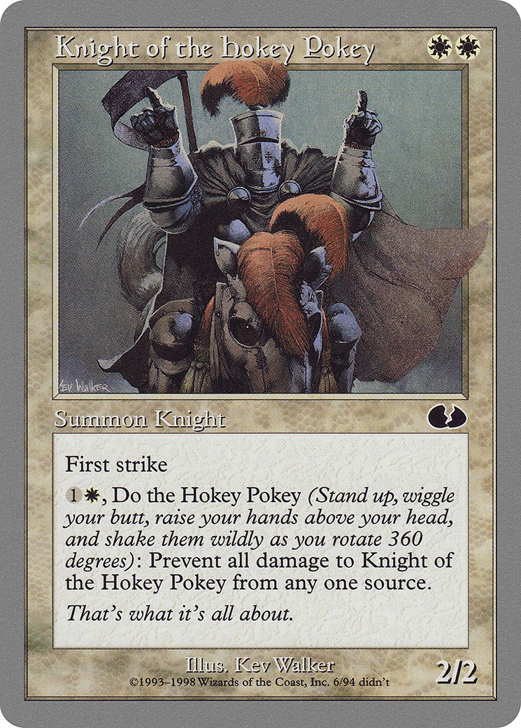 Knight of the Hokey Pokey (UGL-006) [Unglued] MTG Single Wizards of the Coast