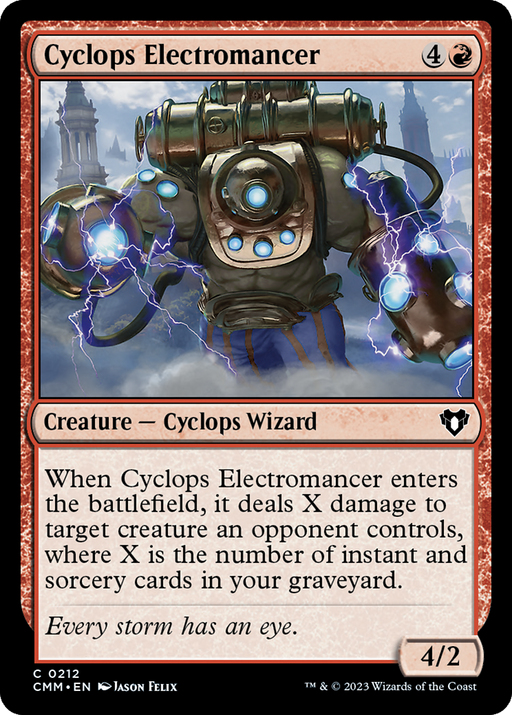 Cyclops Electromancer (CMM-212) [Commander Masters] MTG Single Wizards of the Coast