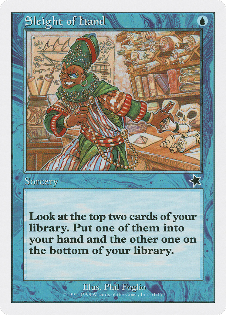Sleight of Hand (S99-051) [Misc] Starter 1999 MTG Single Wizards of the Coast