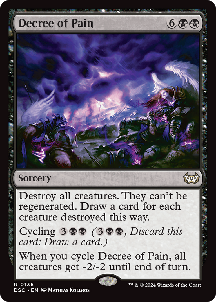 Decree of Pain (DSC-136) [Duskmourn: House of Horror Commander] MTG Single Wizards of the Coast