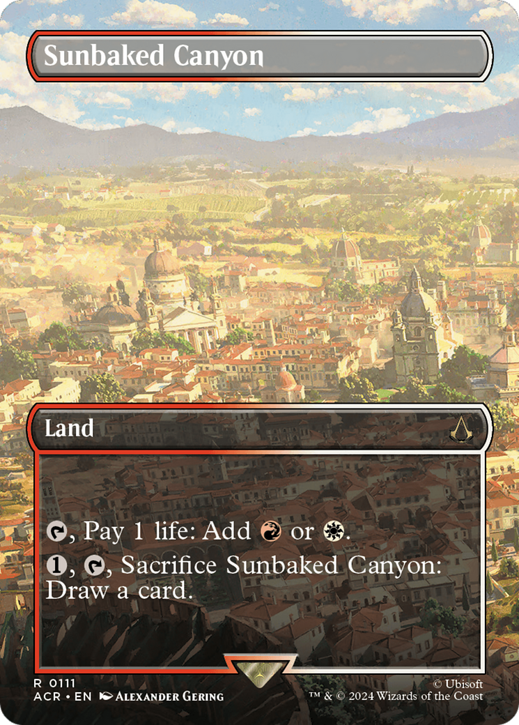 Sunbaked Canyon (ACR-111) [Assassin's Creed] (Borderless) Foil MTG Single Wizards of the Coast