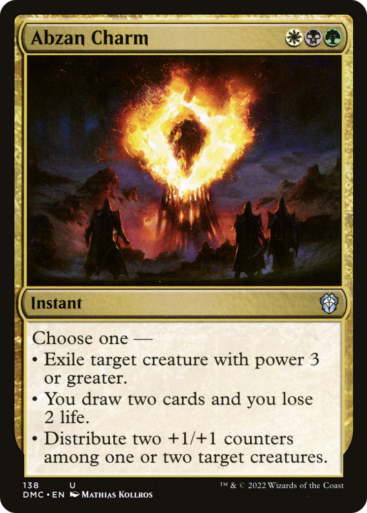 Abzan Charm (DMC-138) [Dominaria United Commander] MTG Single Wizards of the Coast