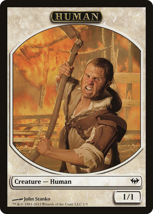 Human (DKA-001) [Tokens] Dark Ascension Tokens MTG Single Wizards of the Coast