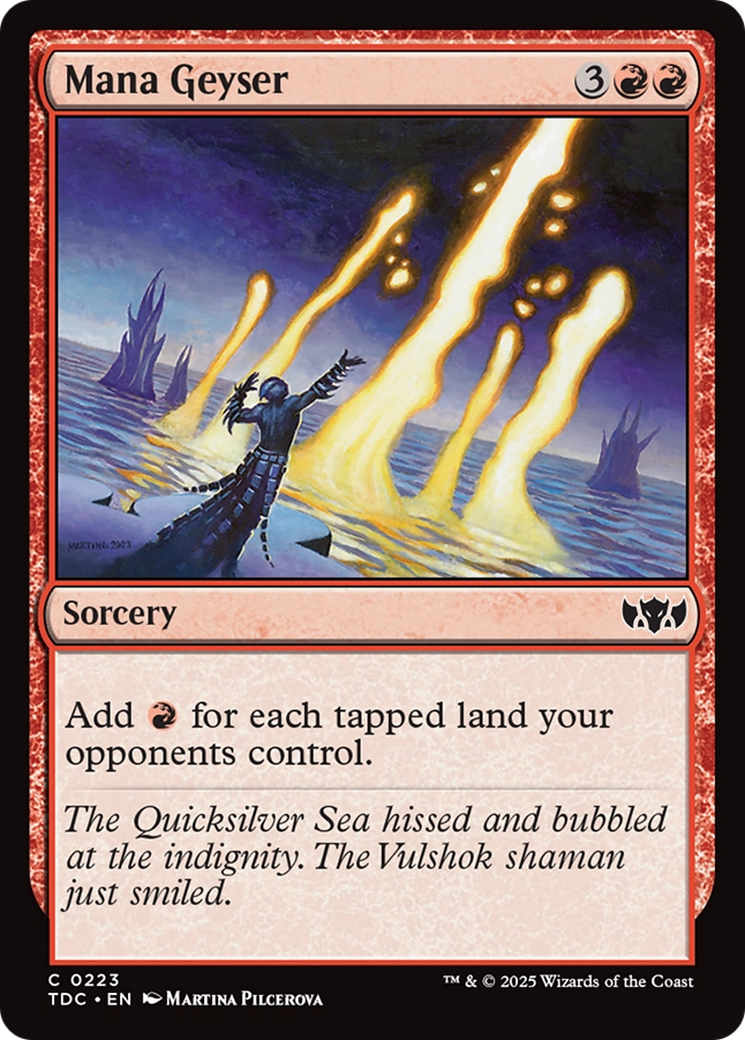 Mana Geyser (TDC-223) [Commander: Tarkir: Dragonstorm] MTG Single Wizards of the Coast