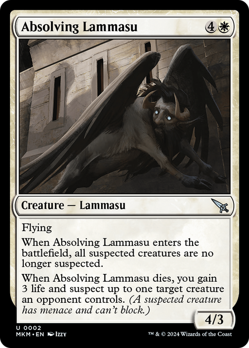 Absolving Lammasu (MKM-002) [Murders at Karlov Manor] Foil MTG Single Wizards of the Coast