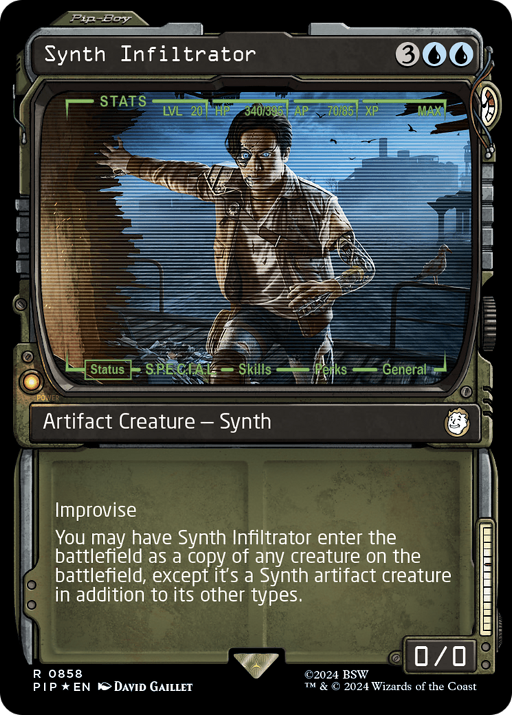 Synth Infiltrator (Surge Foil) (PIP-858) [Fallout] (Showcase) Foil MTG Single Wizards of the Coast
