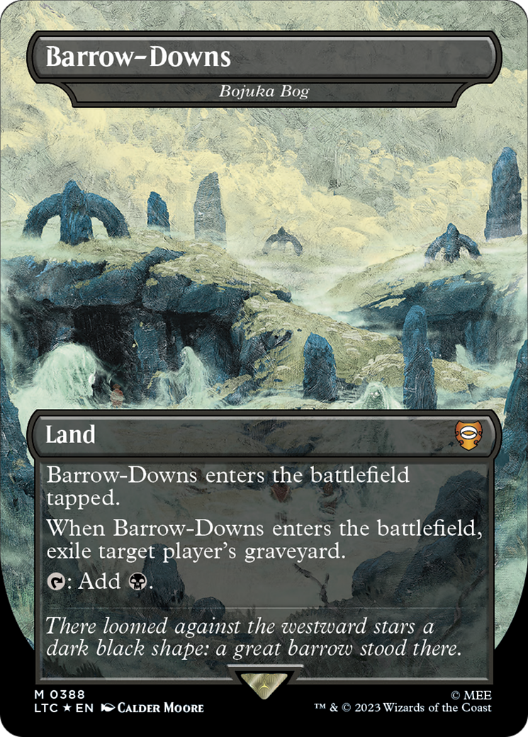 Barrow-Downs - Bojuka Bog (Surge Foil) (LTC-388) [Tales of Middle-earth Commander] (Borderless) Foil MTG Single Wizards of the Coast