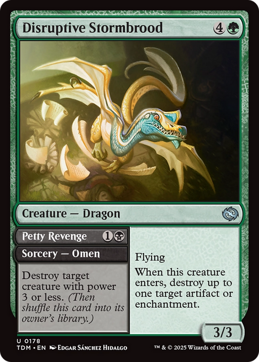Disruptive Stormbrood (TDM-178) [Tarkir: Dragonstorm] Foil MTG Single Wizards of the Coast
