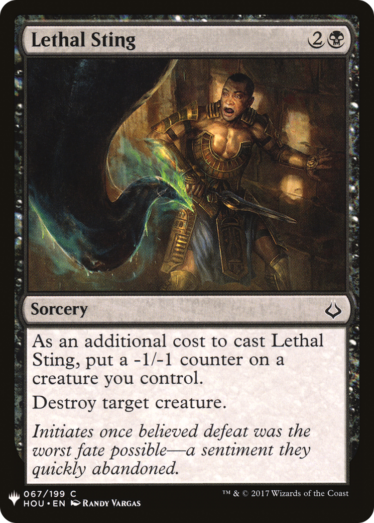Lethal Sting (LIST-HOU-67) [Mystery Booster] The List MTG Single Wizards of the Coast