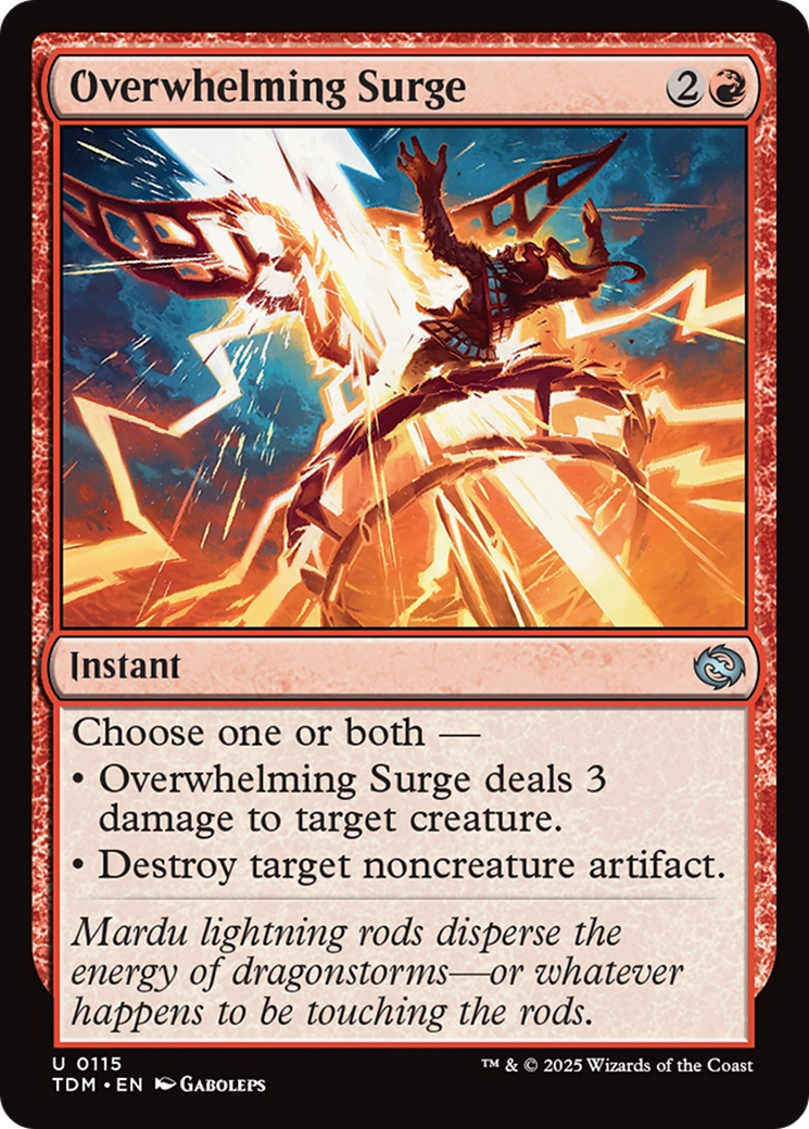 Overwhelming Surge (TDM-115) [Tarkir: Dragonstorm] Foil MTG Single Wizards of the Coast