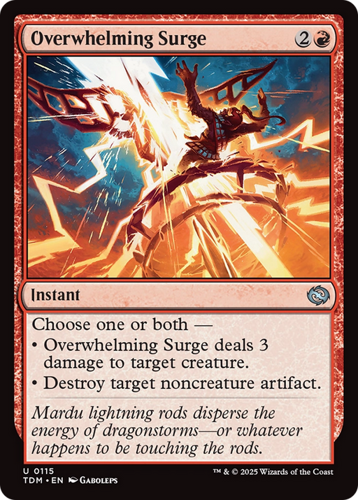 Overwhelming Surge (TDM-115) [Tarkir: Dragonstorm] Foil MTG Single Wizards of the Coast